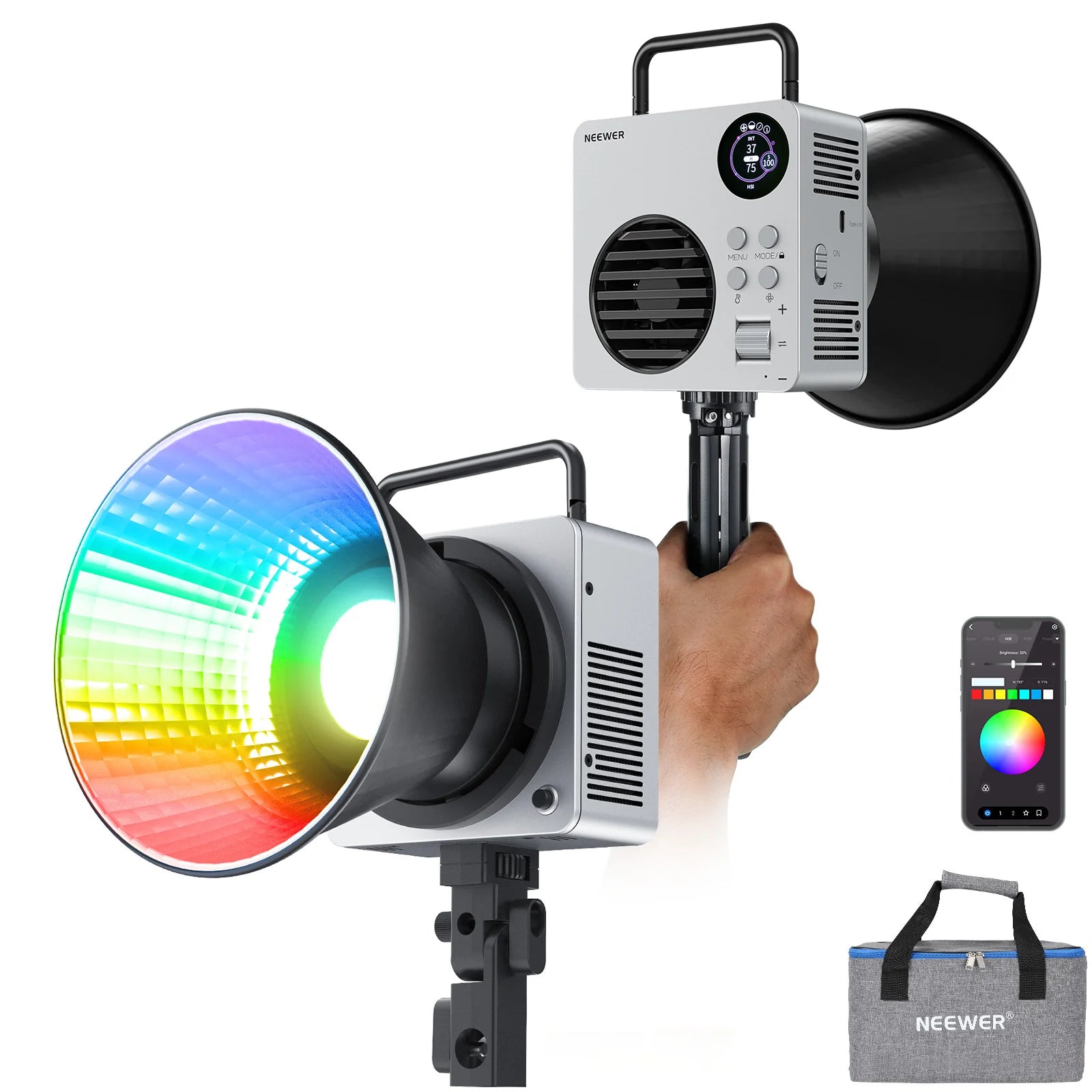 NEEWER HB80C 80W RGBWW Mini COB LED Video Light
