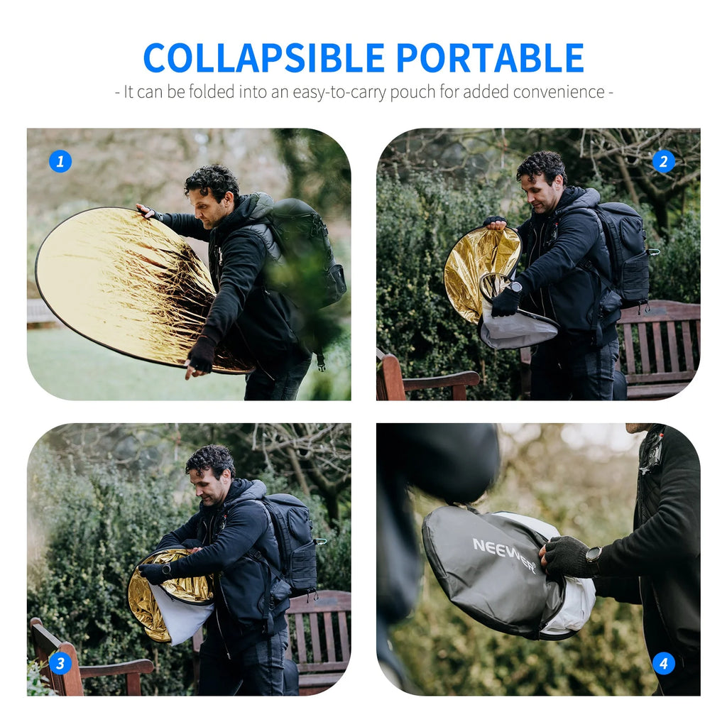 Reflector de Luz Plegable 5 en 1 NEEWER – 110 cm