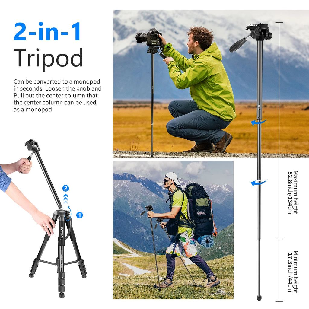 Trípode de Cámara 2 en 1 NEEWER SAB264 con Monopié 70"