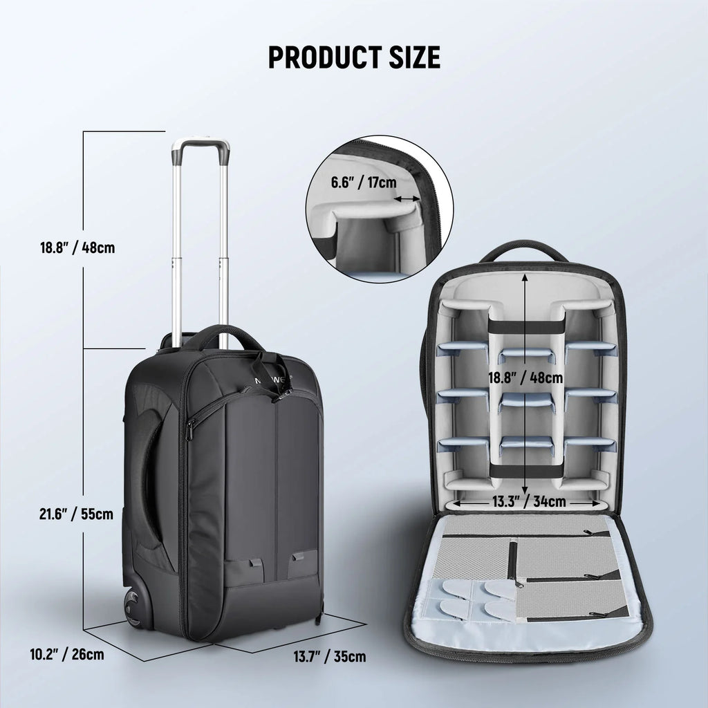 Mochila con Rodos Profesional para Cámara y Video