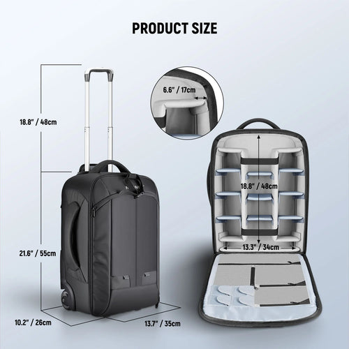 Mochila con Rodos Profesional para Cámara y Video