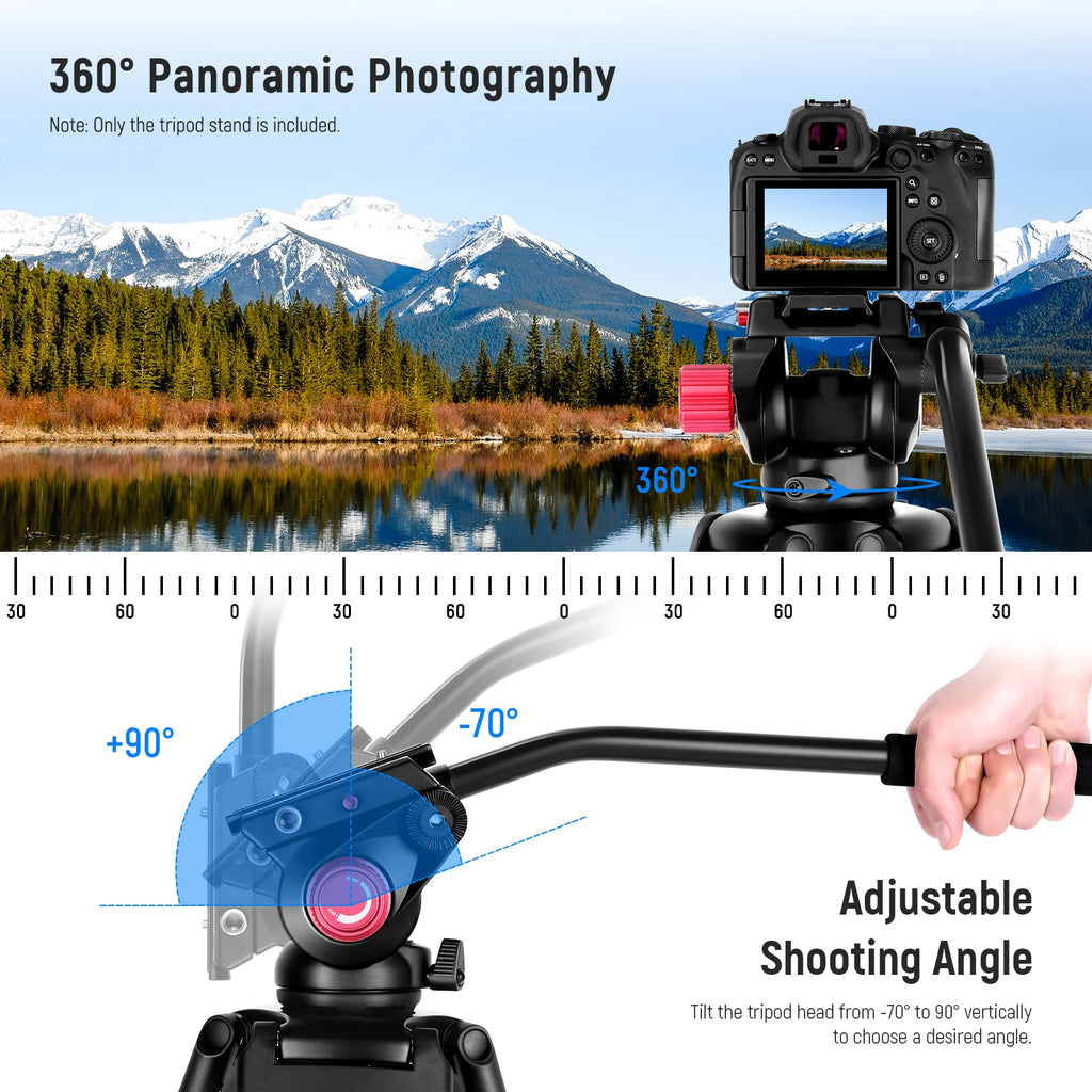 Trípode Profesional para Video NEEWER TP-M200 79" con Cabezal Fluido