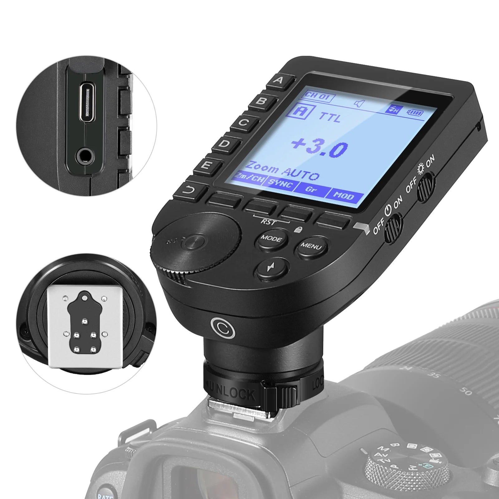 Disparador Inalámbrico TTL NEEWER QPRO 2.4G para Flash