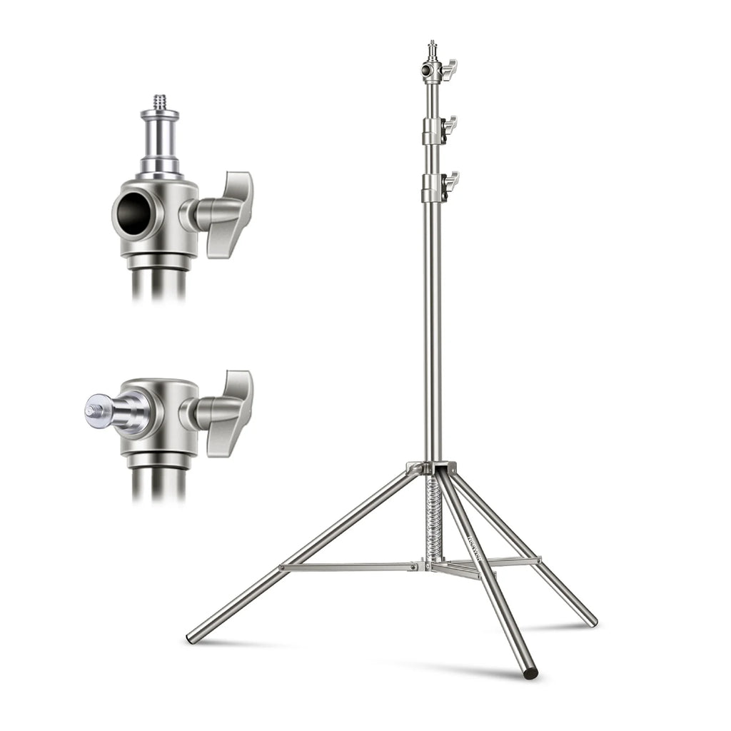 Trípode de Iluminación NEEWER ST-300SS de Acero Inoxidable (126–300 cm)