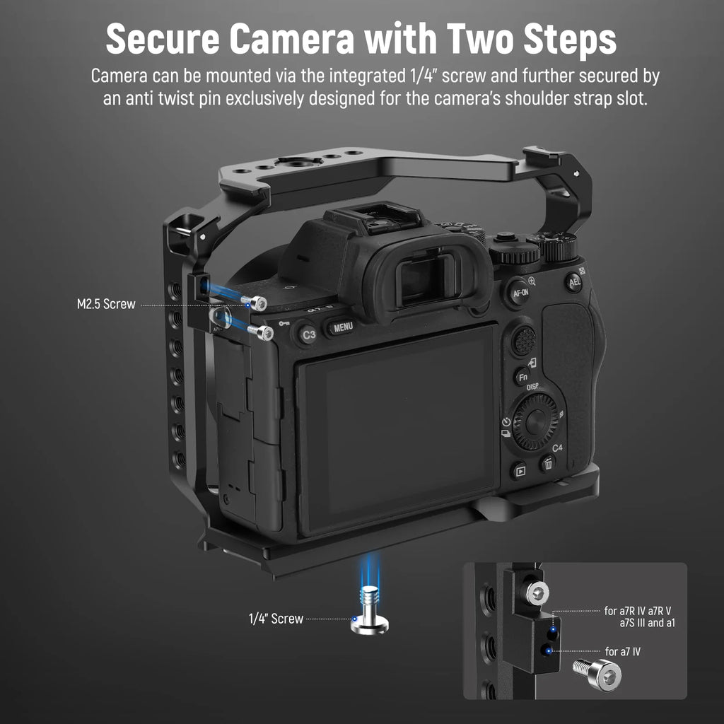 Cage Profesional NEEWER CA004 para Sony A7 IV, A7R IV, A7R V, A7S III y A1