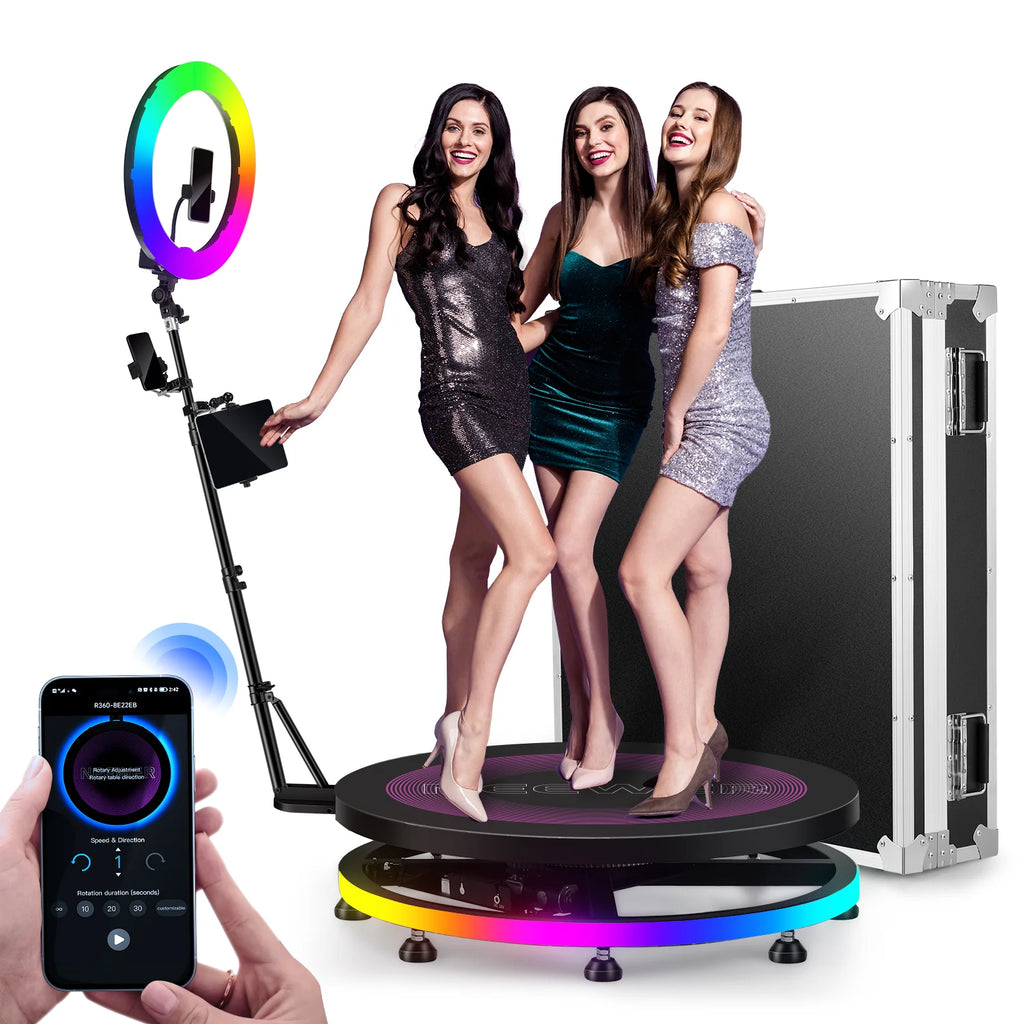Cabina Fotográfica 360° NEEWER R360 100 cm con Tira LED RGB y Control Inteligente