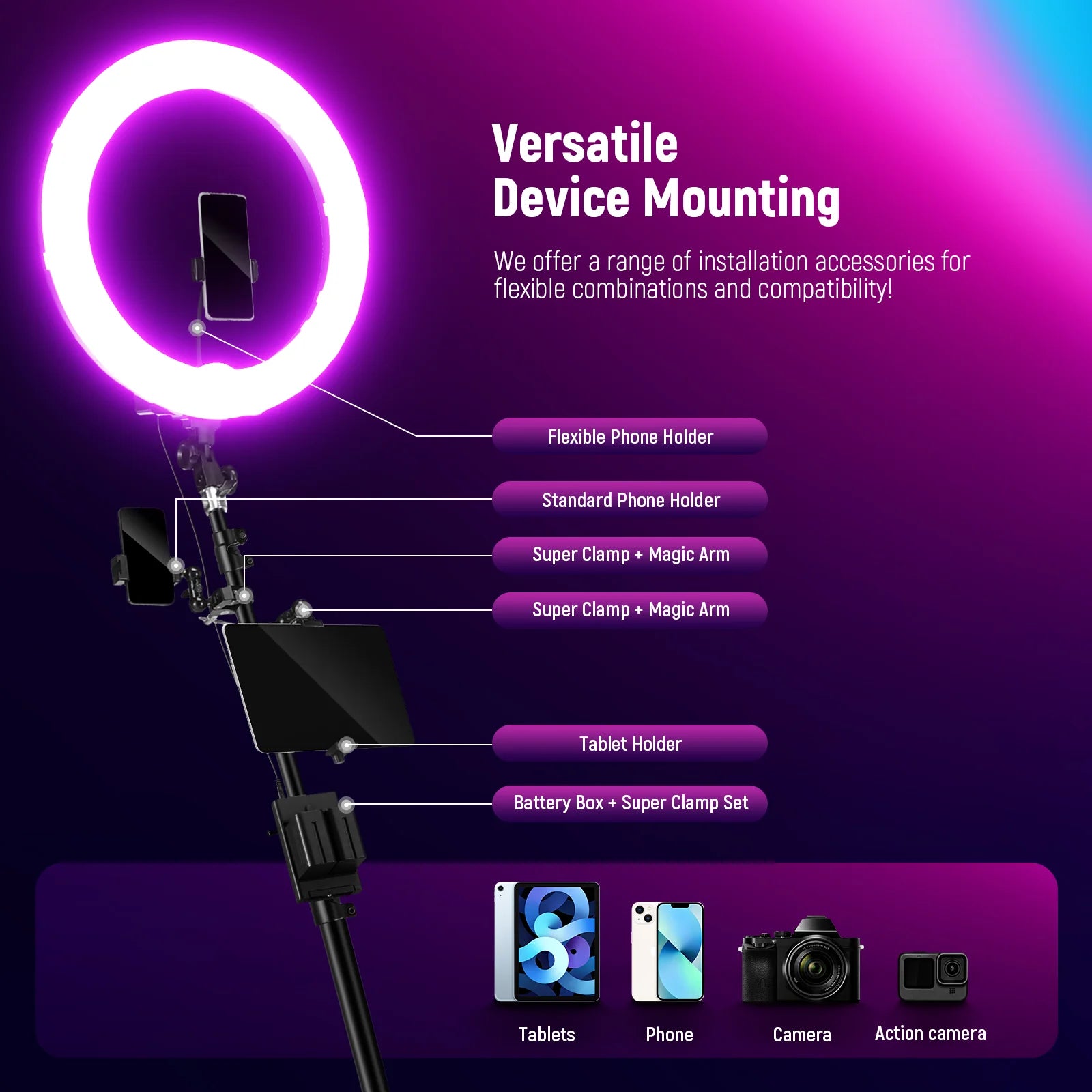 Cabina Fotográfica 360° NEEWER R360 100 cm con Tira LED RGB y Control Inteligente