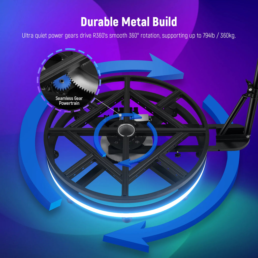Cabina Fotográfica 360° NEEWER R360 100 cm con Tira LED RGB y Control Inteligente