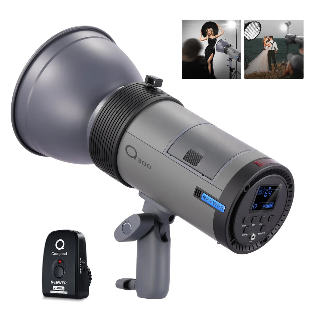 Flash Estroboscópico de Exterior NEEWER Q300 300Ws con Sistema Inalámbrico 2.4G