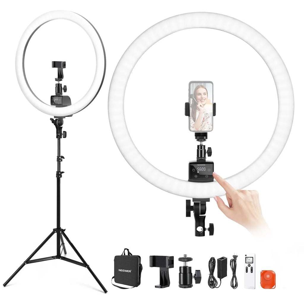 Aro de Luz LED NEEWER SRP18-2.4G 18" con Control Inalámbrico