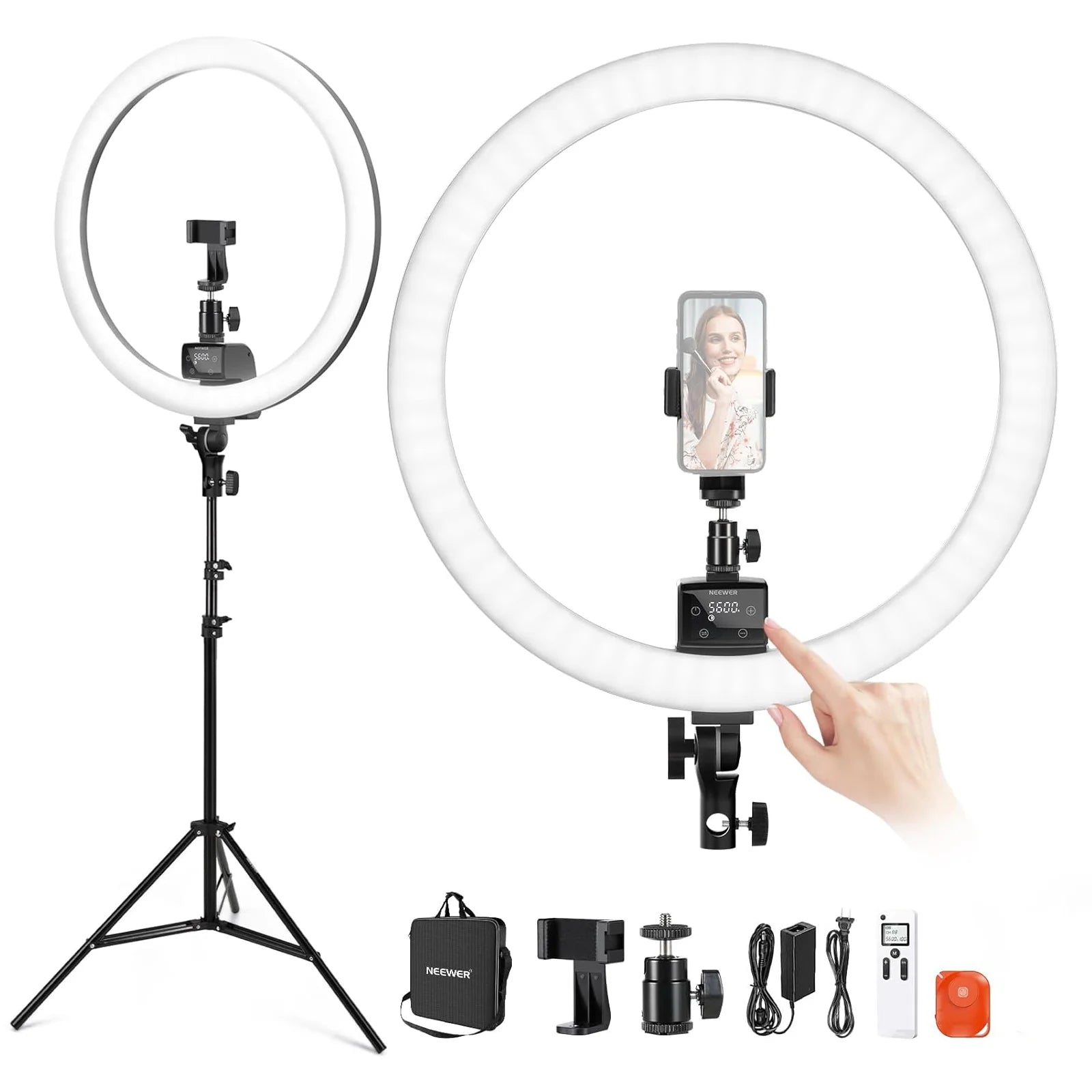 Aro de Luz LED NEEWER SRP18-2.4G 18" con Control Inalámbrico