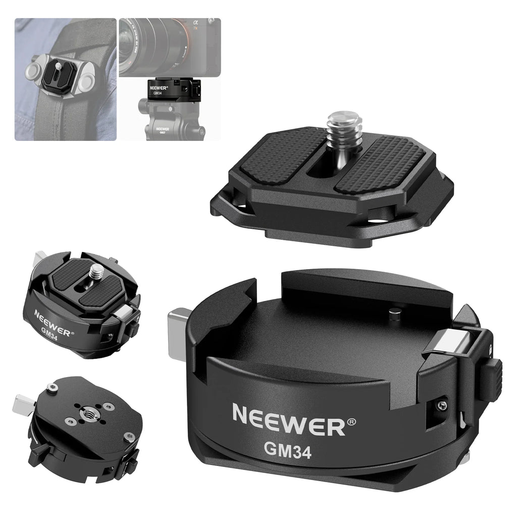Kit de Placa de Liberación Rápida NEEWER GM34 Compatible con Arca-Swiss