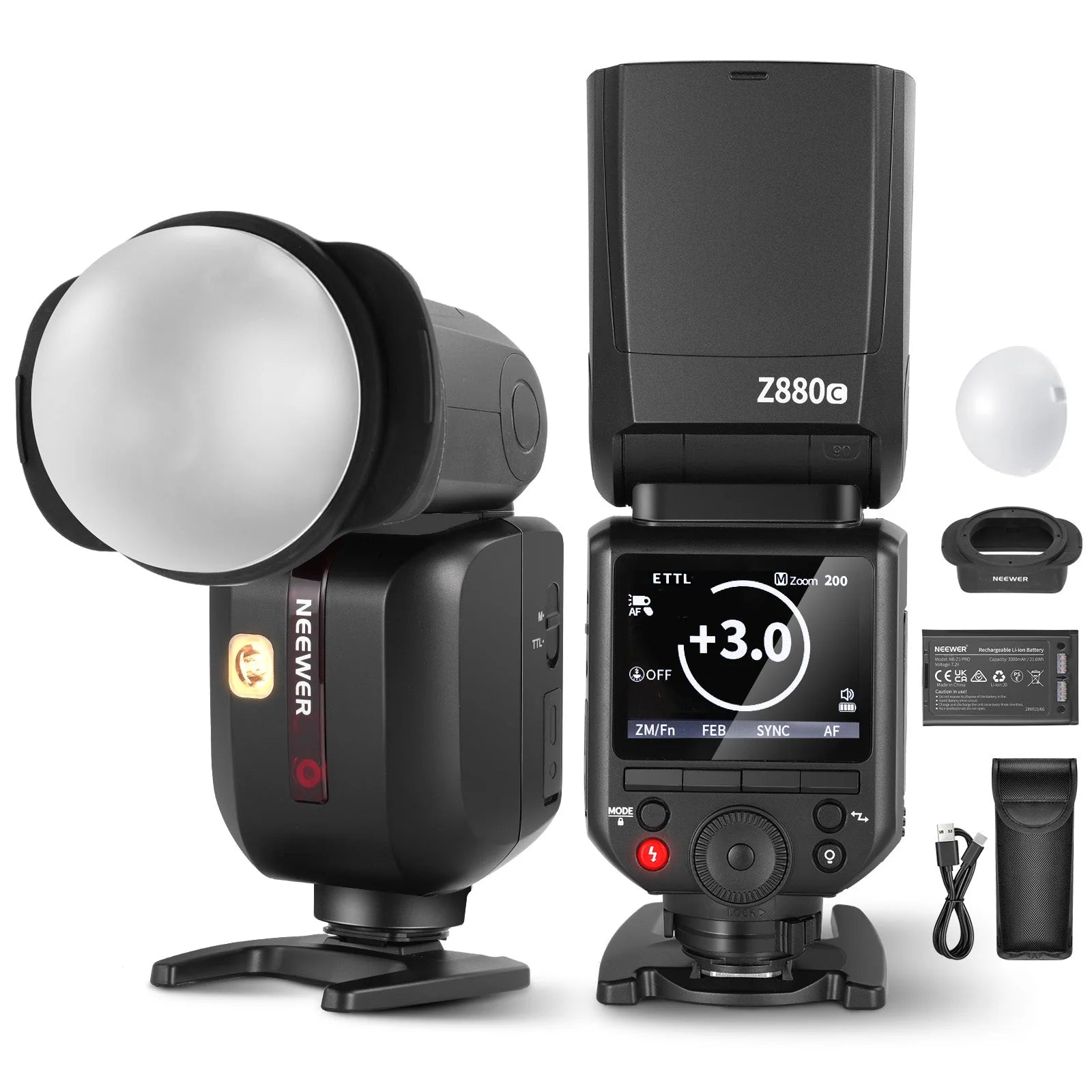 Flash Speedlite NEEWER Z880 TTL 76Ws con Sistema Inalámbrico 2.4G