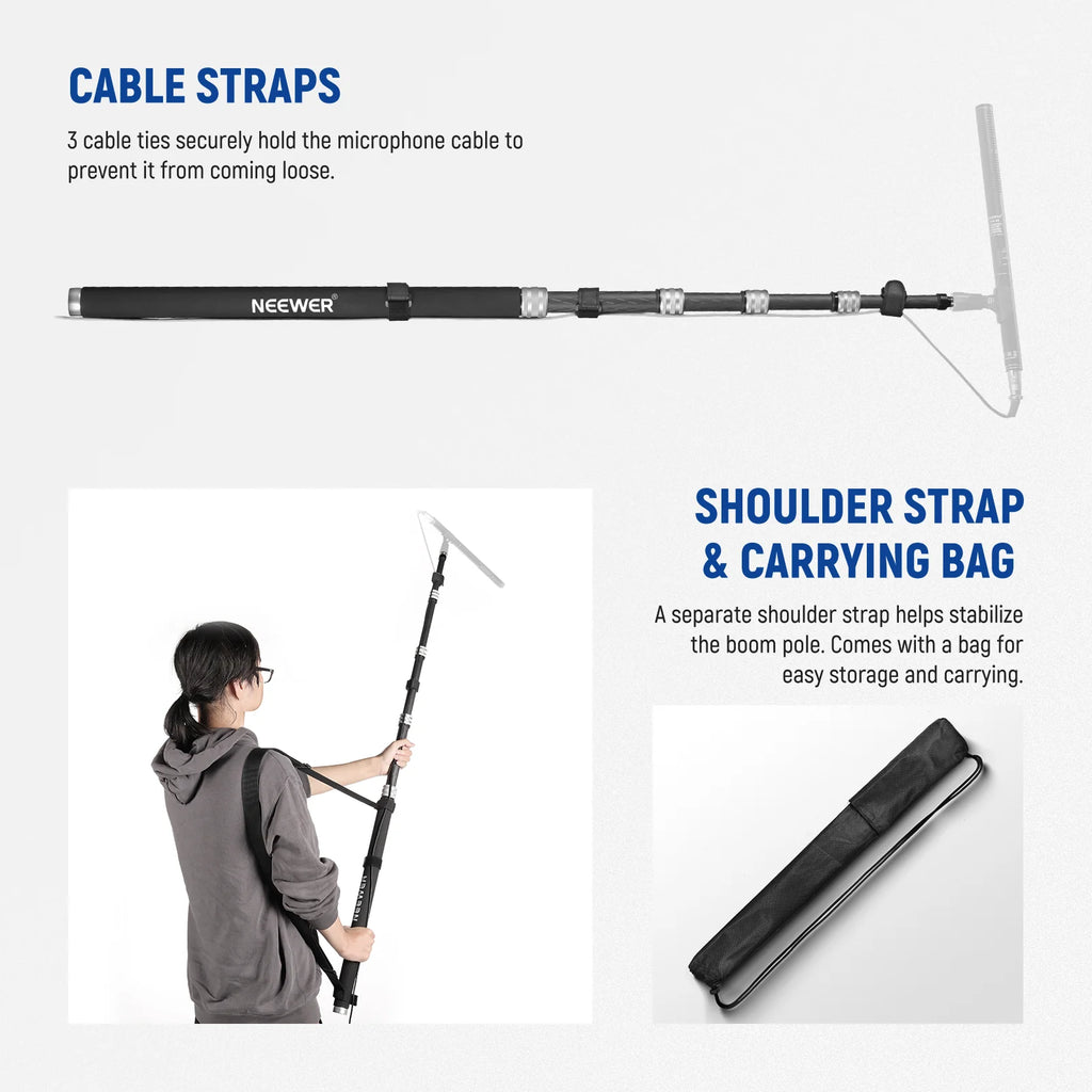 Pértiga de Fibra de Carbono NEEWER MS-300C 3 m