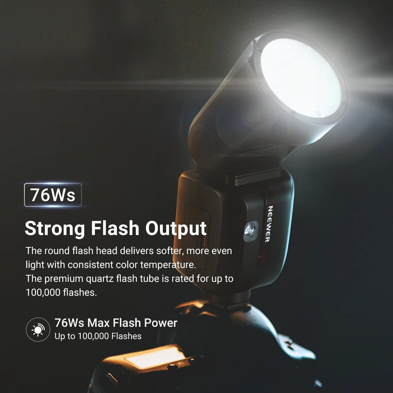 Flash Speedlite NEEWER Z2PRO TTL 76Ws Cabezal Redondo