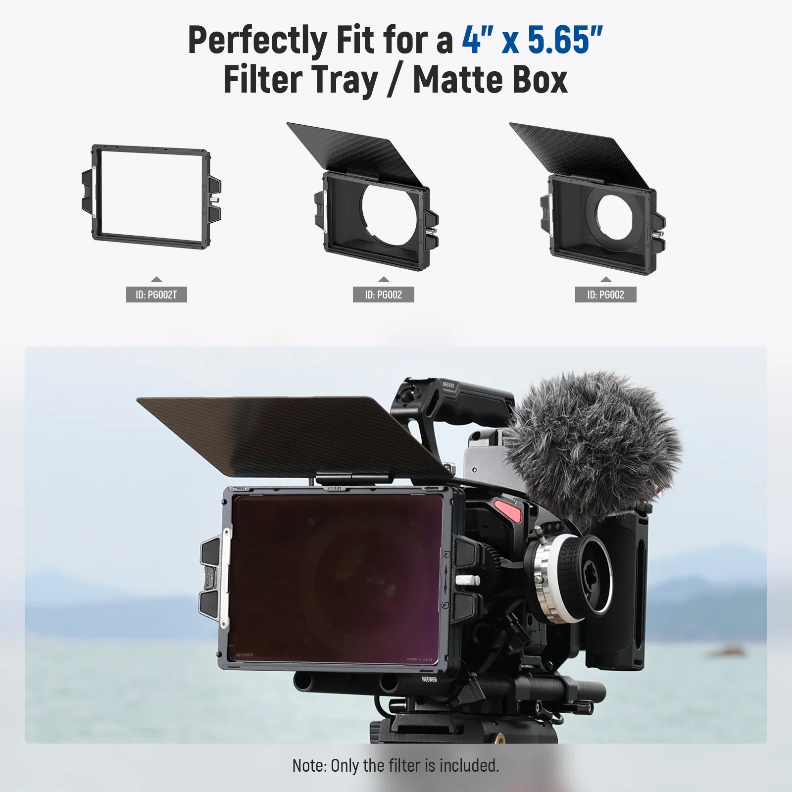 Filtro ND Cuadrado ND1.2 NEEWER 4"x5.65" para Matte Box