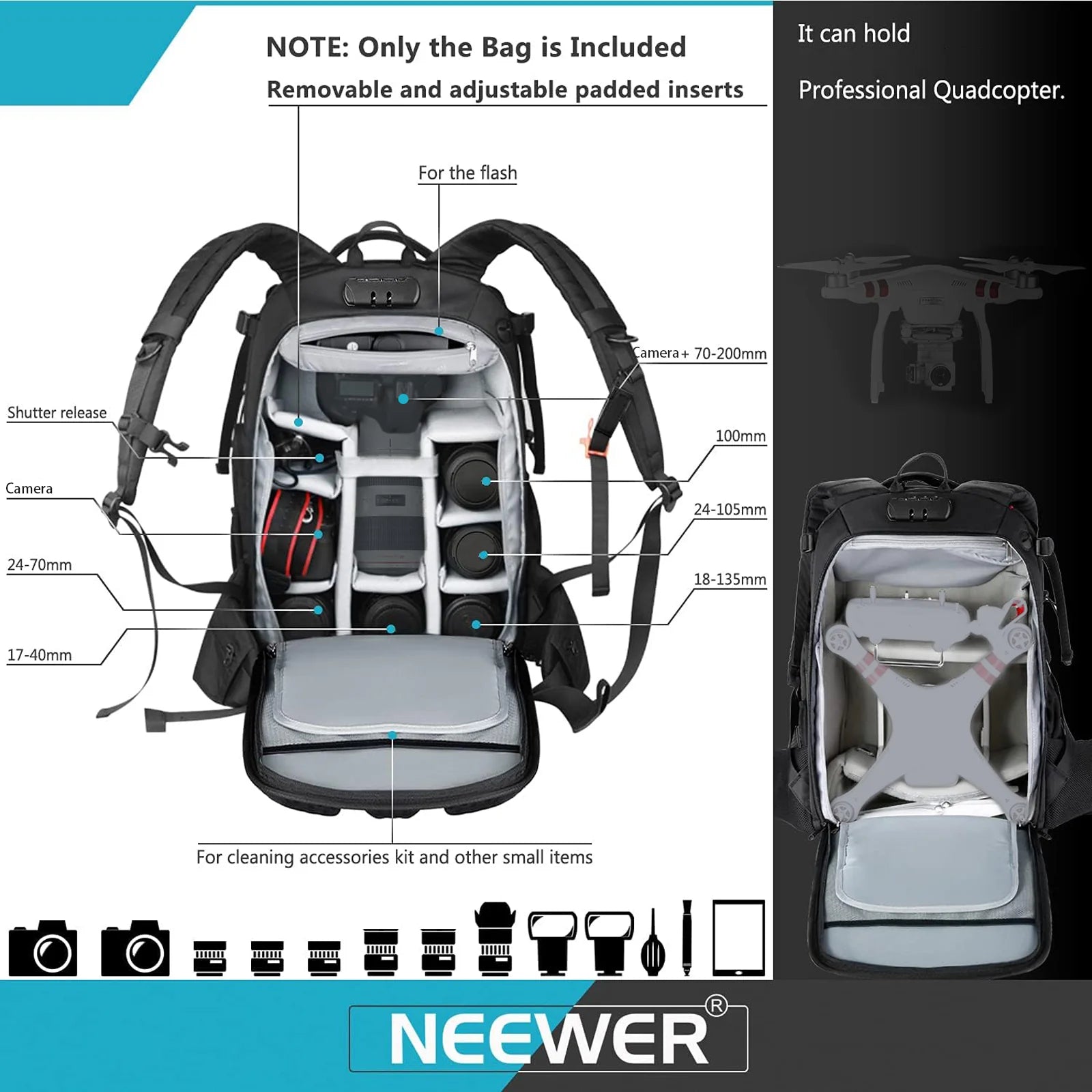 Mochila Profesional para Cámara DSLR y Equipo Fotográfico