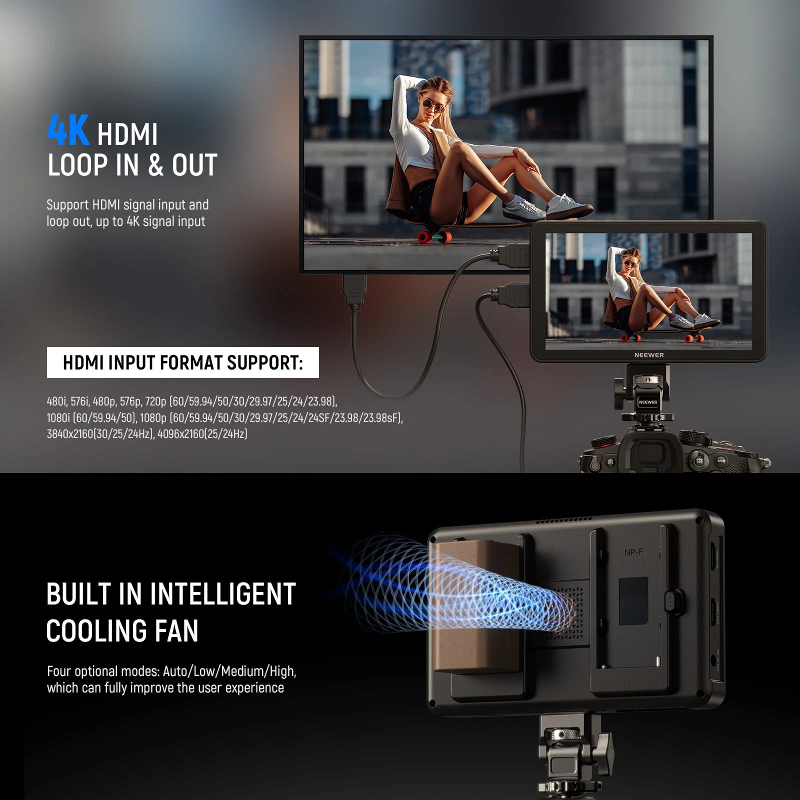 Monitor de Campo NEEWER F700 7" Full HD Touch 2000 Nits