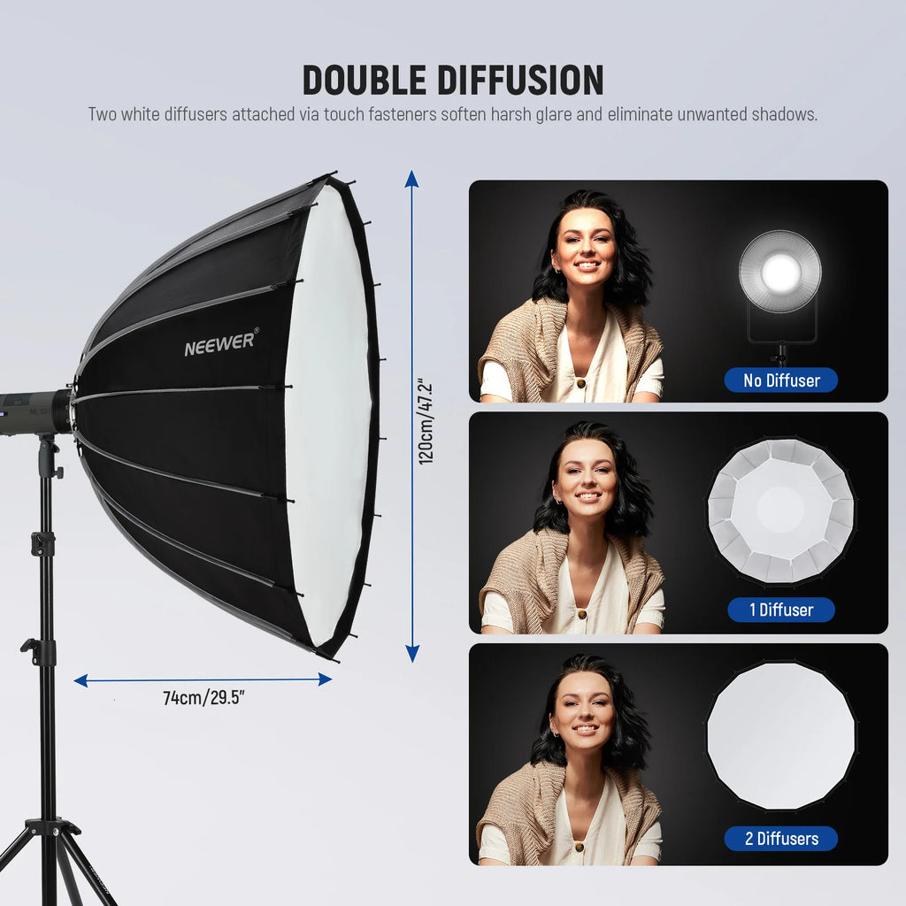 Softbox Parabólico NEEWER 120 cm con Montura Bowens