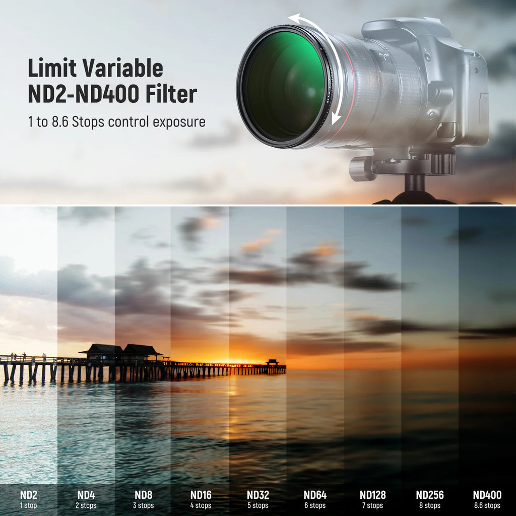 Filtro Variable ND2–ND400 NEEWER True Colors 67 mm