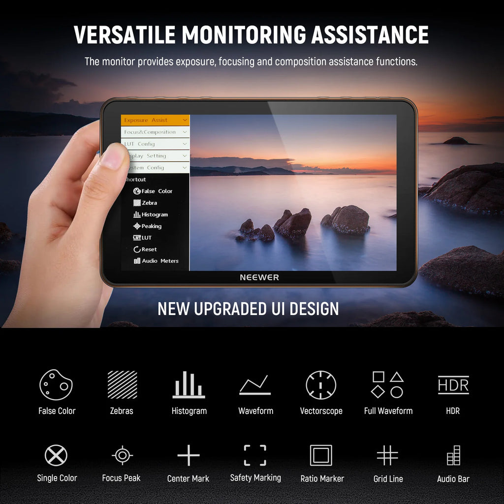 Monitor de Campo NEEWER F700 7" Full HD Touch 2000 Nits
