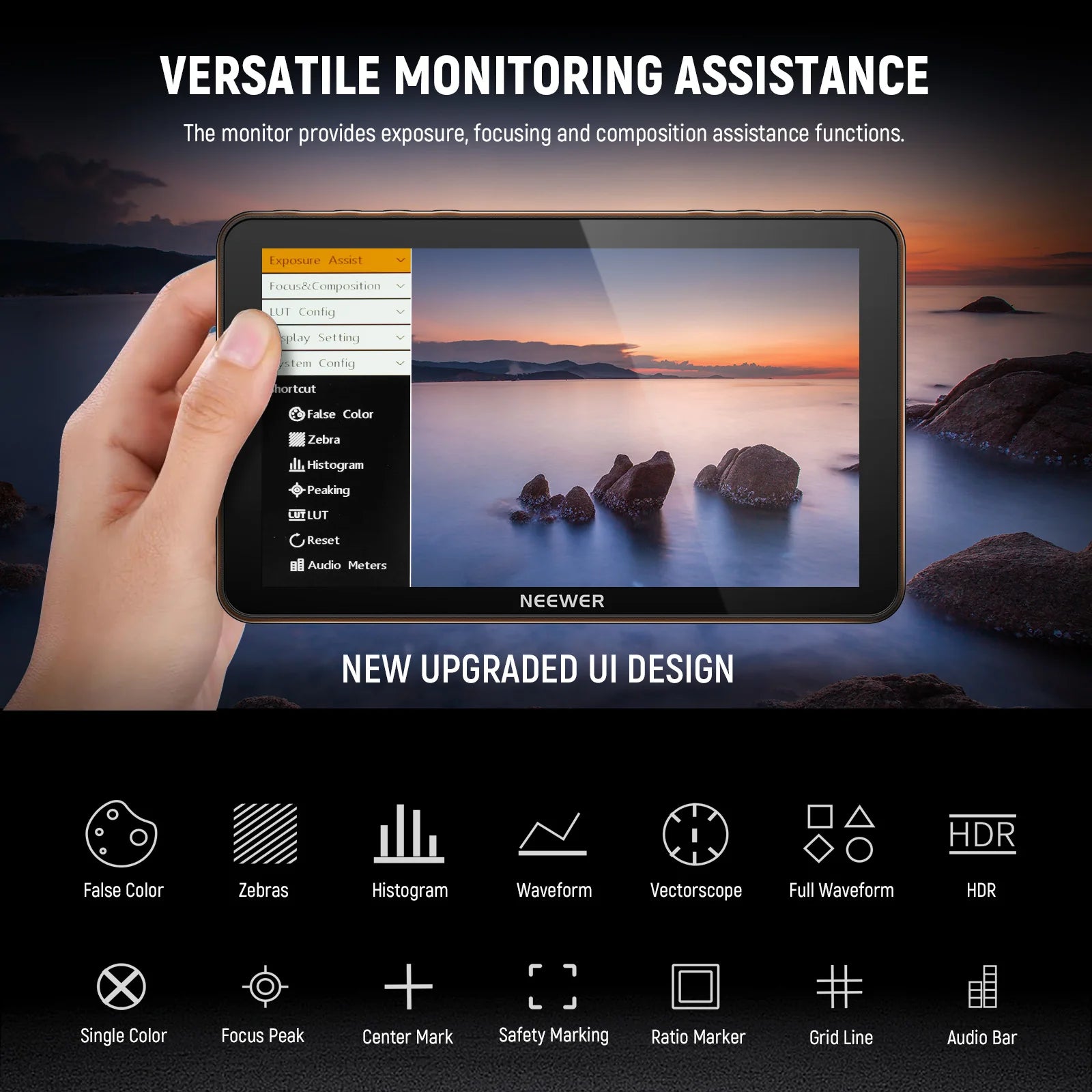 Monitor de Campo NEEWER F700 7" Full HD Touch 2000 Nits