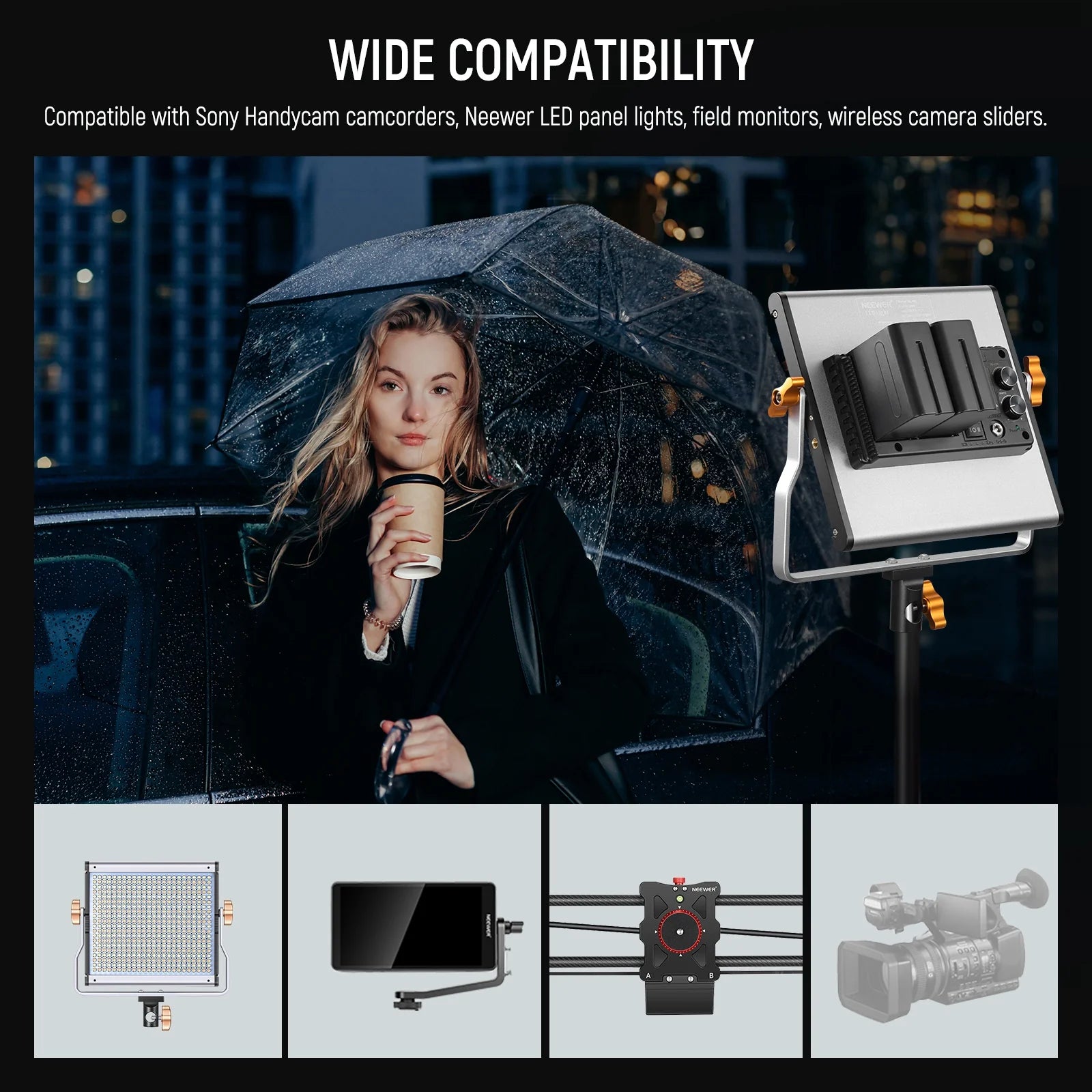 Kit NEEWER NW-F970 con 2 Baterías NP-F970 de 7800mAh y Cargador Dual USB-C