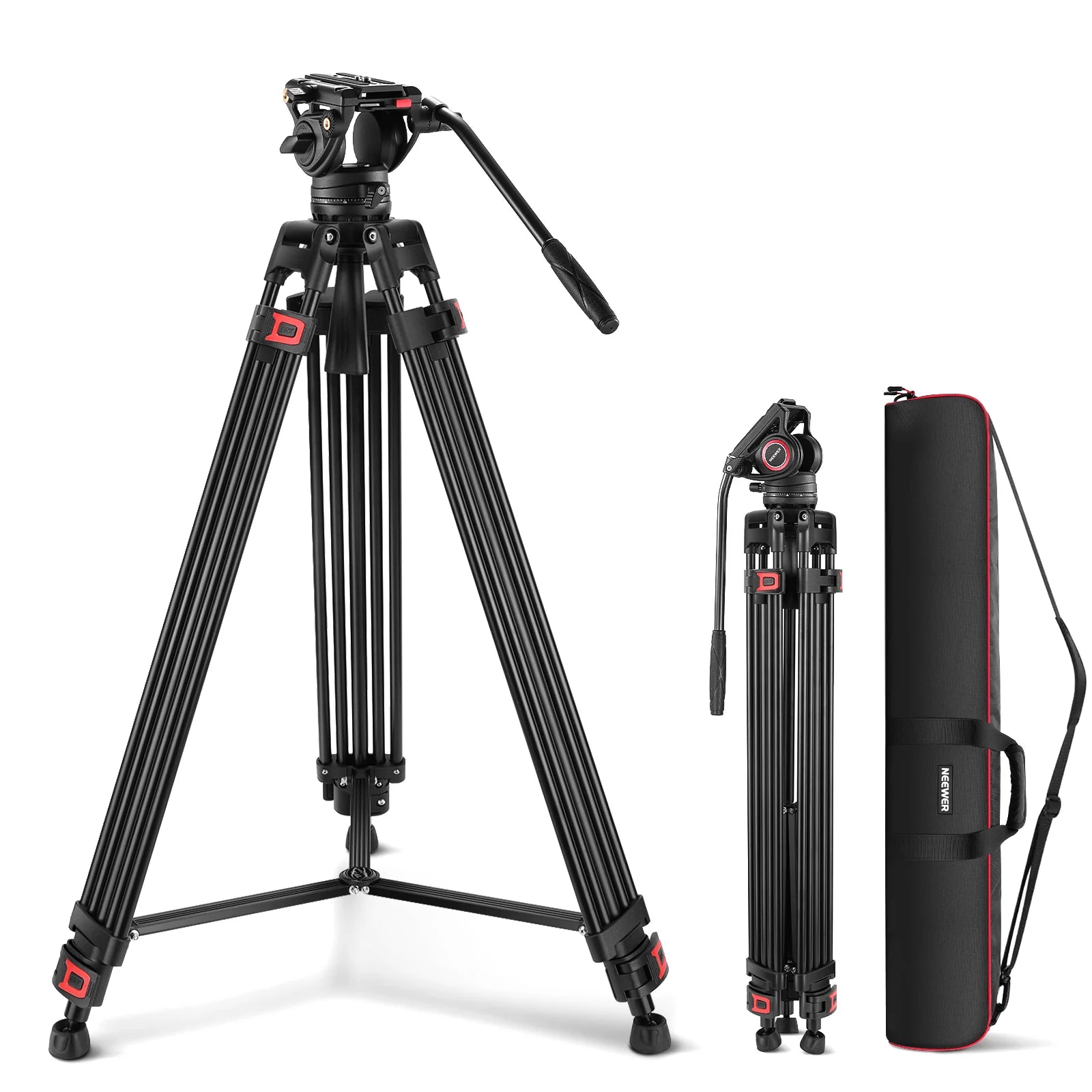 Trípode Profesional para Video NEEWER TP74 74" con Cabezal Fluido