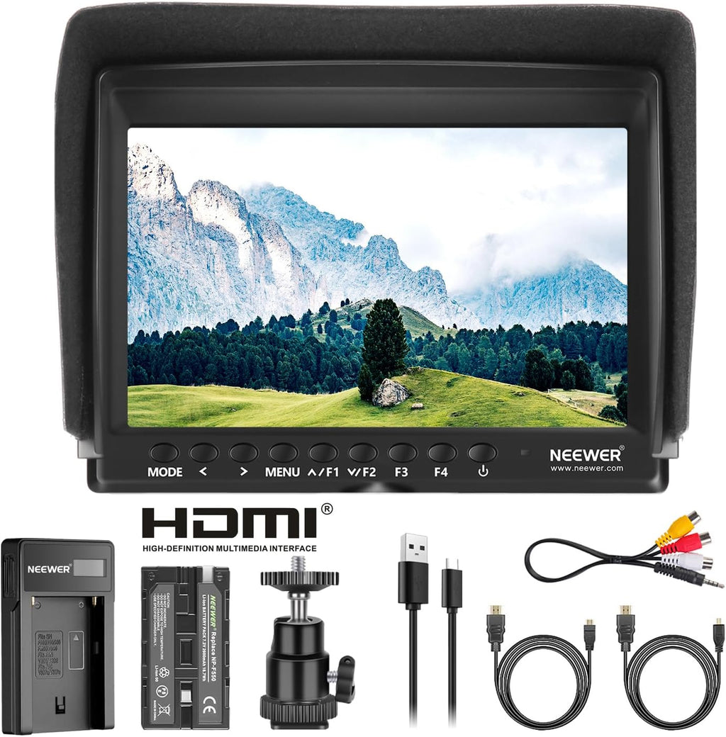 Monitor de Campo NEEWER F100 de 7" IPS HD con Batería Incluida