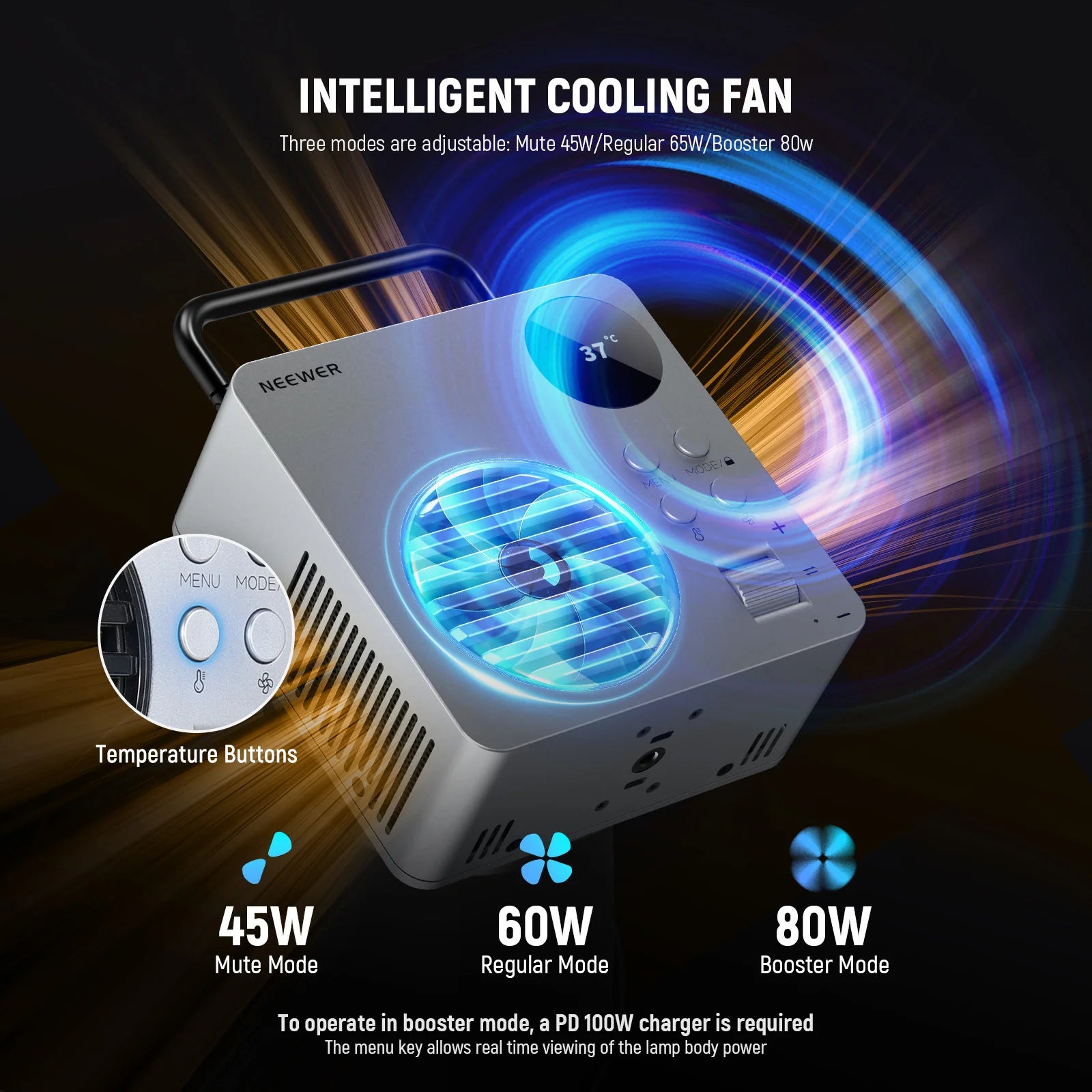 NEEWER HB80C 80W RGBWW Mini COB LED Video Light