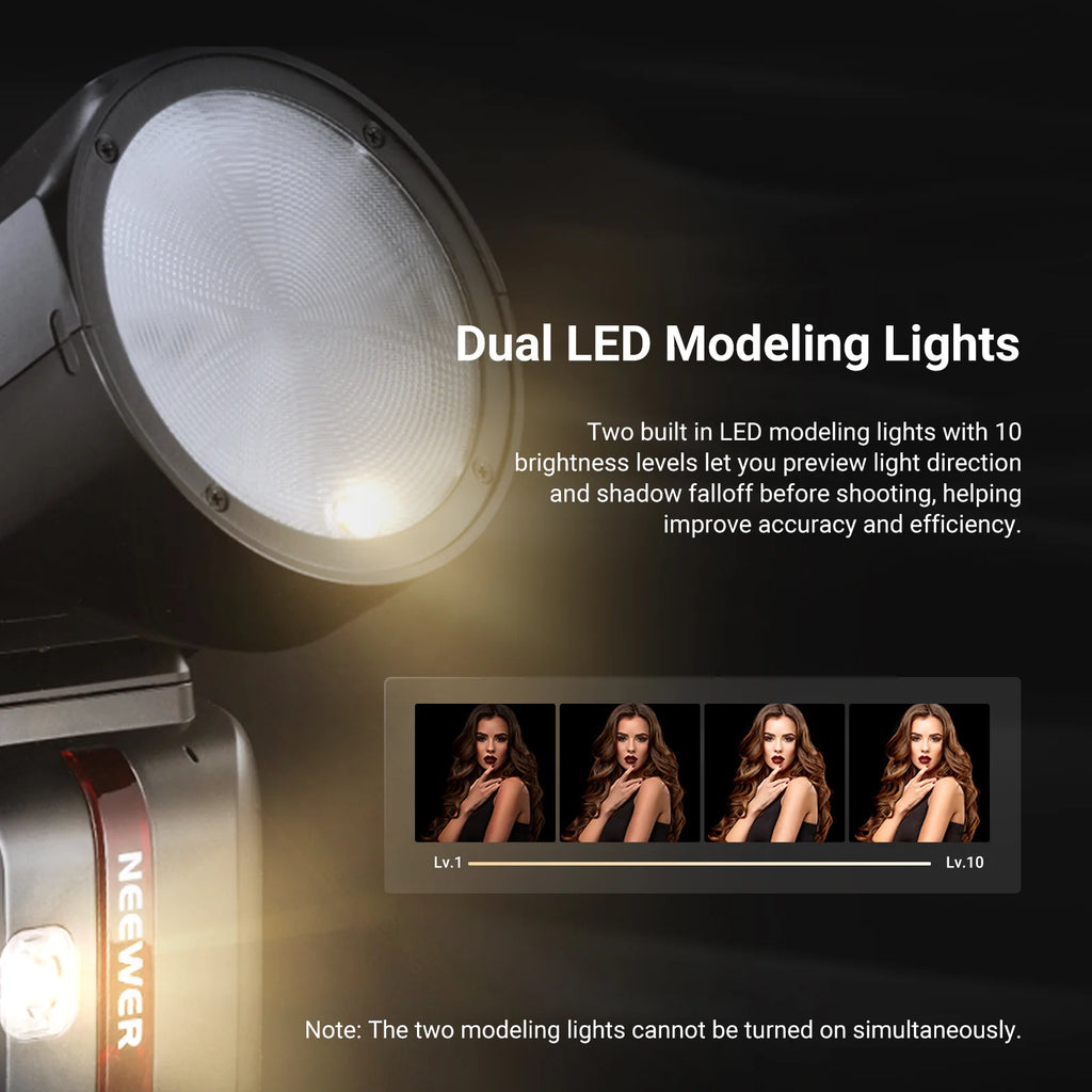 Flash Speedlite NEEWER Z2PRO TTL 76Ws Cabezal Redondo